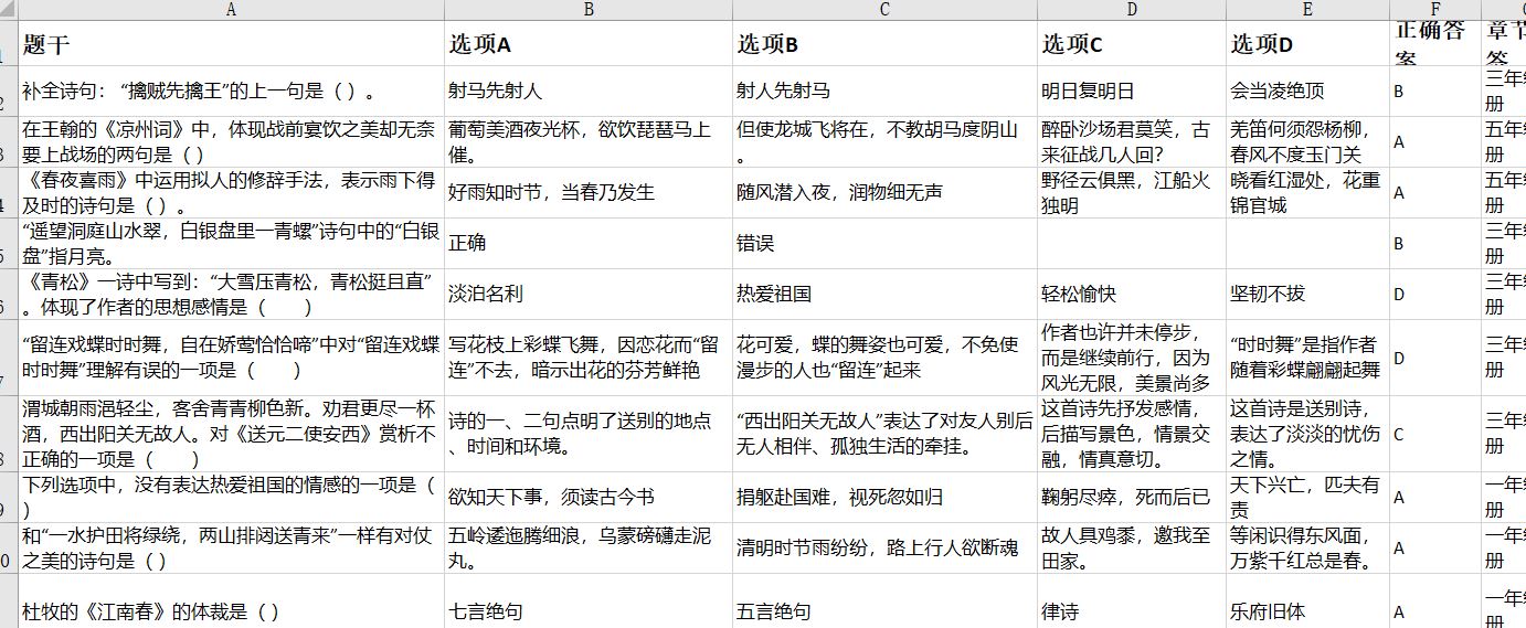 1-6年级古诗词大会(PDF)